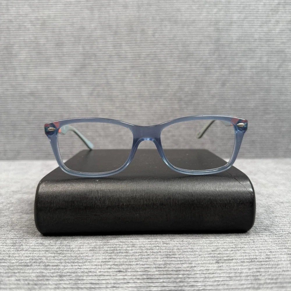 Ray-Ban‎ RB 5228 5547 Blue Orange Rectangular Y2K Eyeglasses Frames 53-17 140